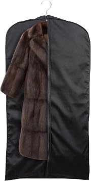 45" Fur Coat Garment Bags for Travel & Hanging Clothes Black - Suit Covers Garment Bag for Men & Women Dress Bag - Closet Storage Suit Bag, Dress Bags, Coat Storage