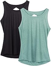 icyzone Women's Workout & Leisure Open Back Tank Top