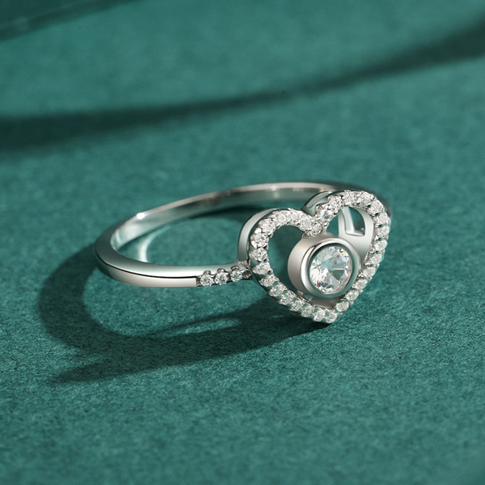 Pierścionek zaręczynowy 750 dla kobiet, 0,25 ct moissanit serce pierścionek żółte złoto diament dla niej, rozmiar 47 (15,0)-65 (20,7)