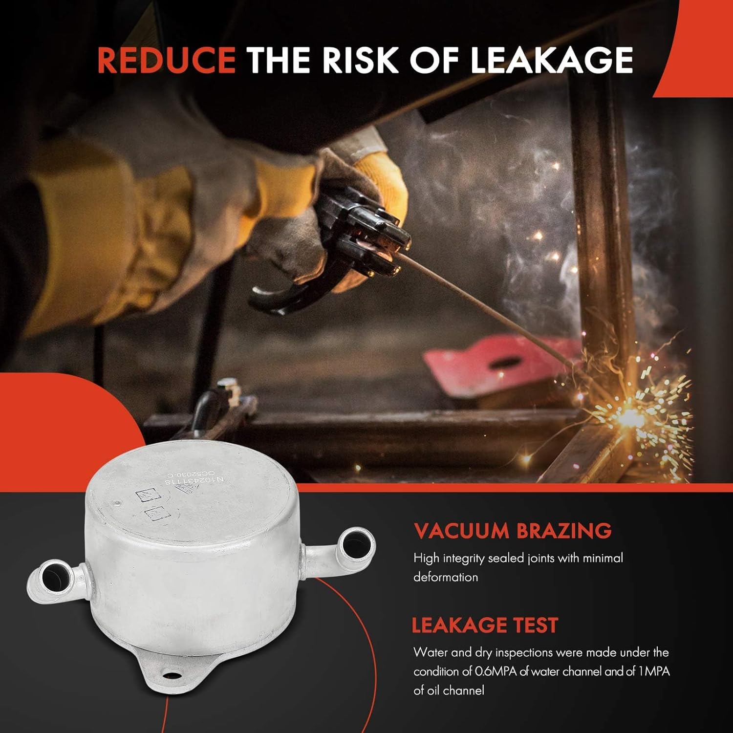 A-Premium Engine Oil Cooler Compatible with Toyota Corolla 2010-2021 1.8L, Yaris 2016-2021 1.5L