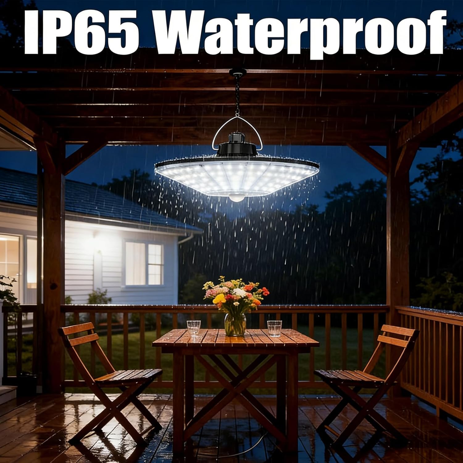 Solar Shed Light with Motion Sensor and Remote Control, 360° Wide Angle LED Lighting for Outdoor & Indoor Use, IP65 Waterproof, Energy Efficient Security Light for Gazebo Garage Chicken Coop