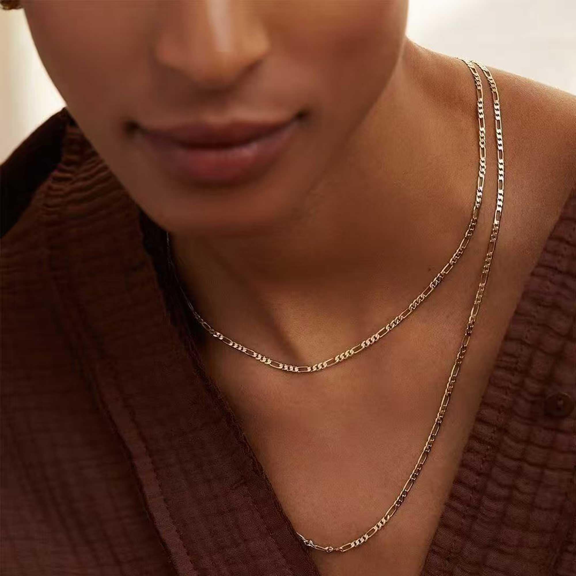 925 Sterling Silver Figaro Chain Necklace 5mm – Sterling Silver Chain for Men and Women, Durable Mens Silver Chain, Hypoallergenic Nickel-Free Silver Necklace, Waterproof, Lobster Clasp, Gift Ready