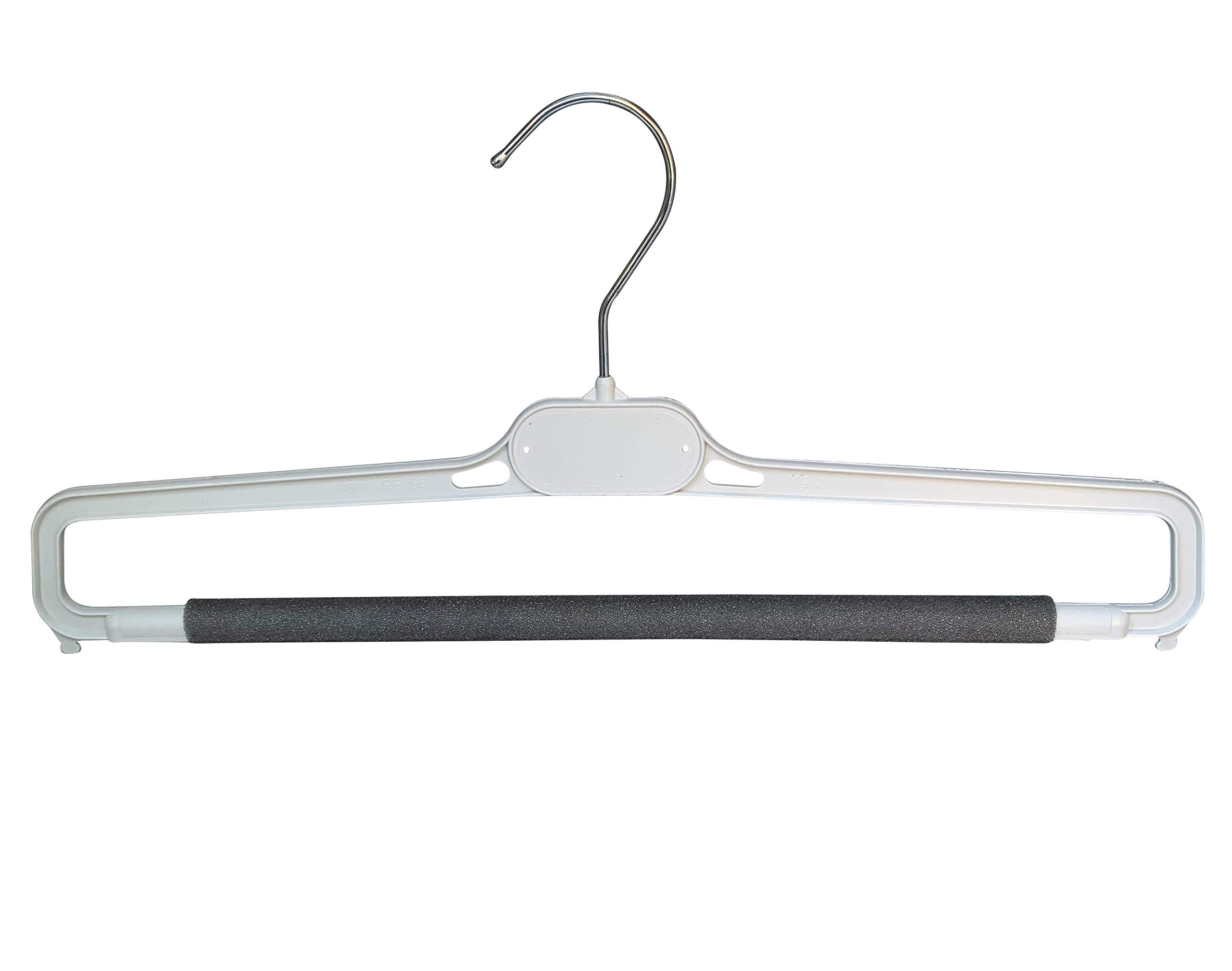 Kiroplast Kleiderbügel für Hosen Kleiderbügel für Röcke Kleiderbügel Hosen Platzsparende Hosenbügel 36 cm (50, Weiß)