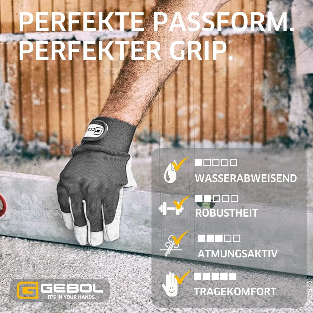 Gebol - Uni F Comfort, guanti da lavoro in pelle di alta | WhichOne