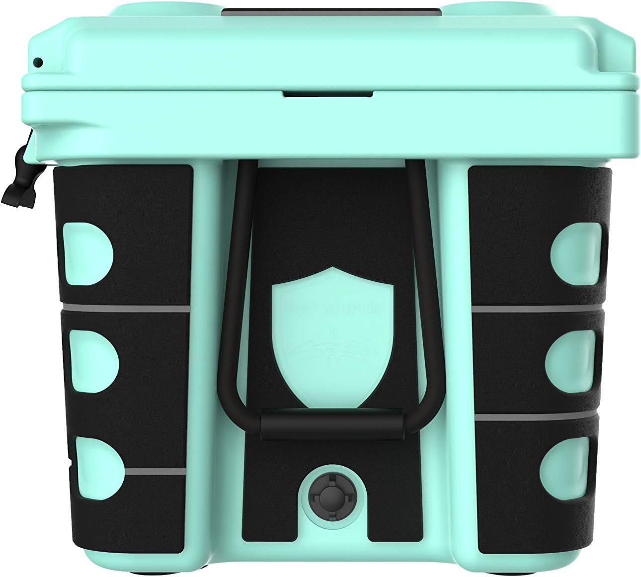 Wet Sounds Stealth SHIVR-55-SFM Seafoam High Output Audio Cooler Speaker System + Full Gator Step Kit - Black Over Gray