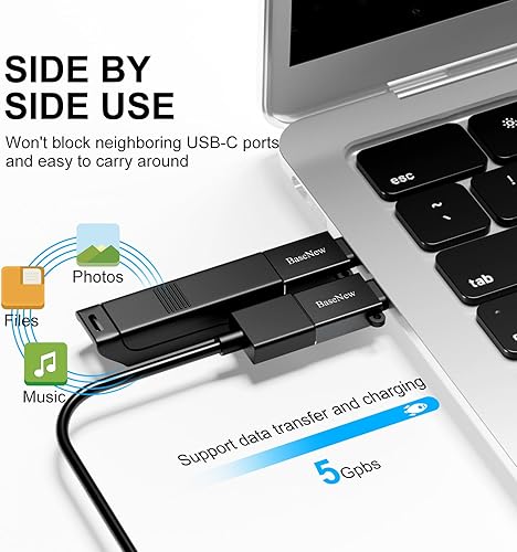 Miniatura 9 de BaseNew Adaptador USB C a USB, adaptador USB a USB C, adaptador USB C a USB A, adaptador USB a USBC-C, adaptador USB C a USB para MacBook ProAir