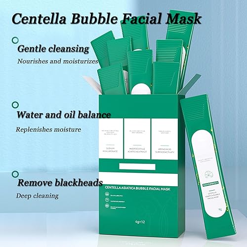 Miniatura 2 de Centella Asiatica Bubble - Máscara facial de espuma de centella, máscara facial de burbujas de centella, elimina el negro y controla el aceite,