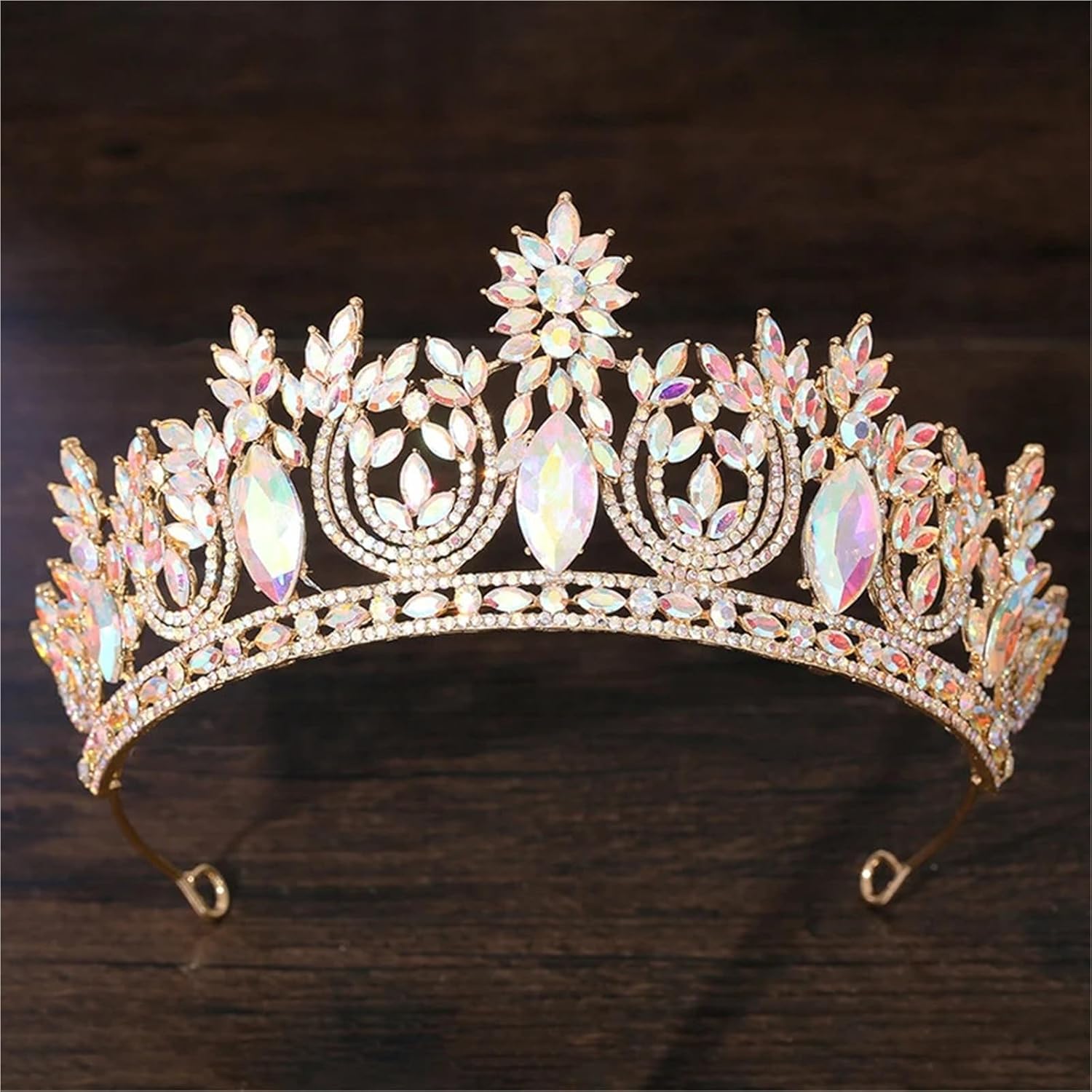 Baroque AB Crystal Tiaras And Crowns For Women Party Birthday Wedding Dress Crown