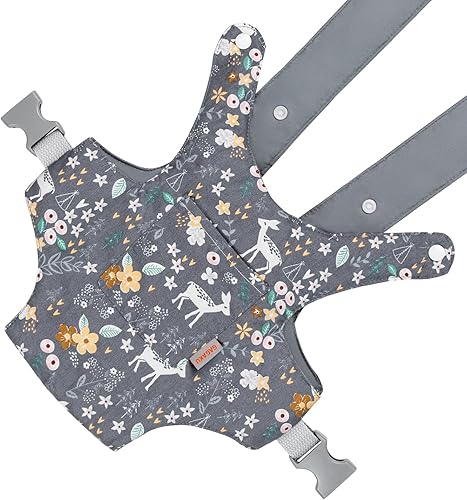 Miniatura 8 de GAGAKU Portabebés de juguete para muñecas Accesorio de muñeca Portador de animales de peluche para niños con correas ajustables - Ciervo gris