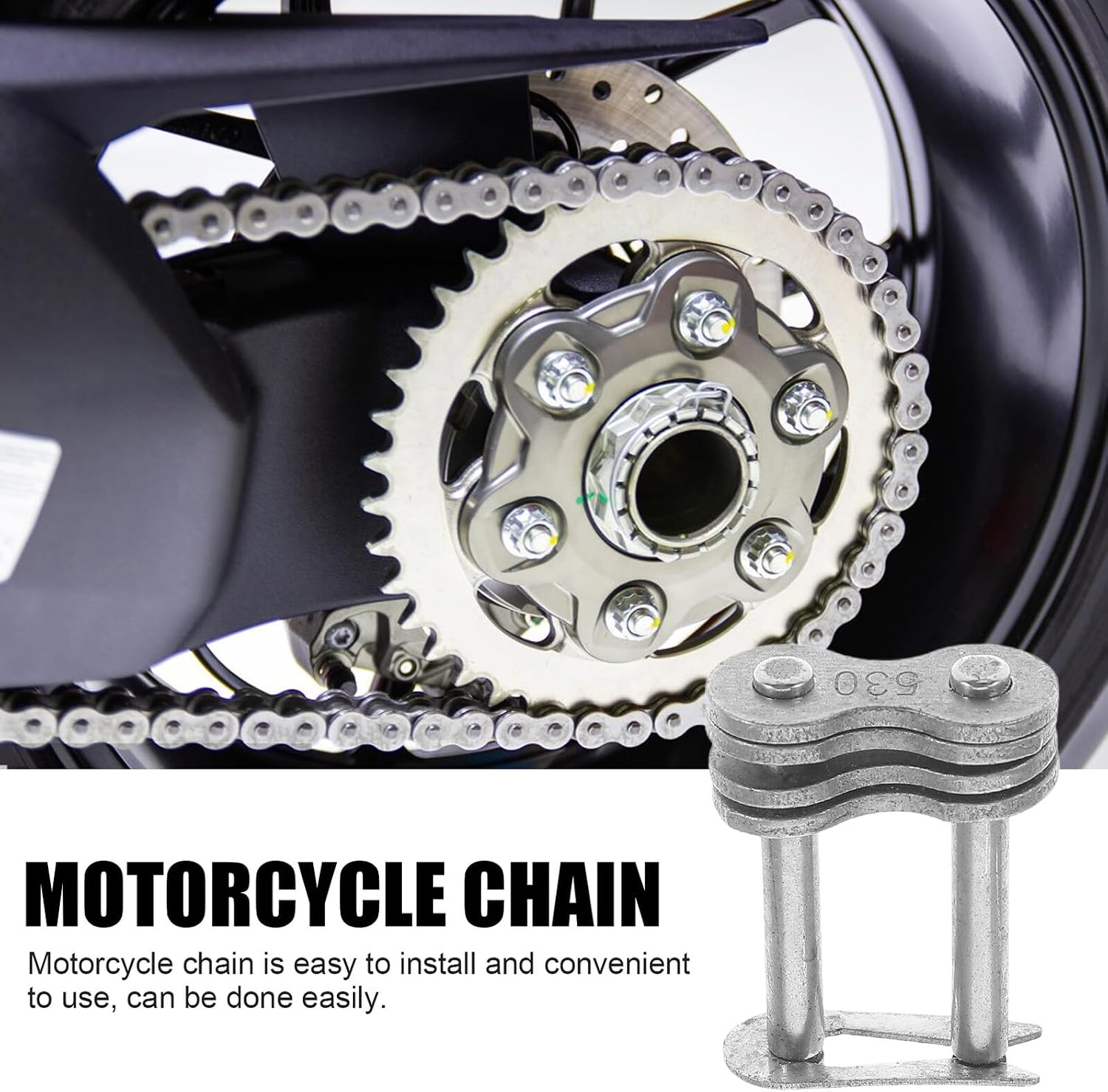 ORFOFE 10pcs Thickened Motorcycle Chain Connecting Link Master Link Heavy-duty Chain Coupler for Dirt Bike Atv Repair Replacement