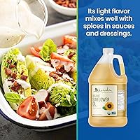 Vista 4 de Kevala Aceite orgánico de girasol alto oleico, 1 galón