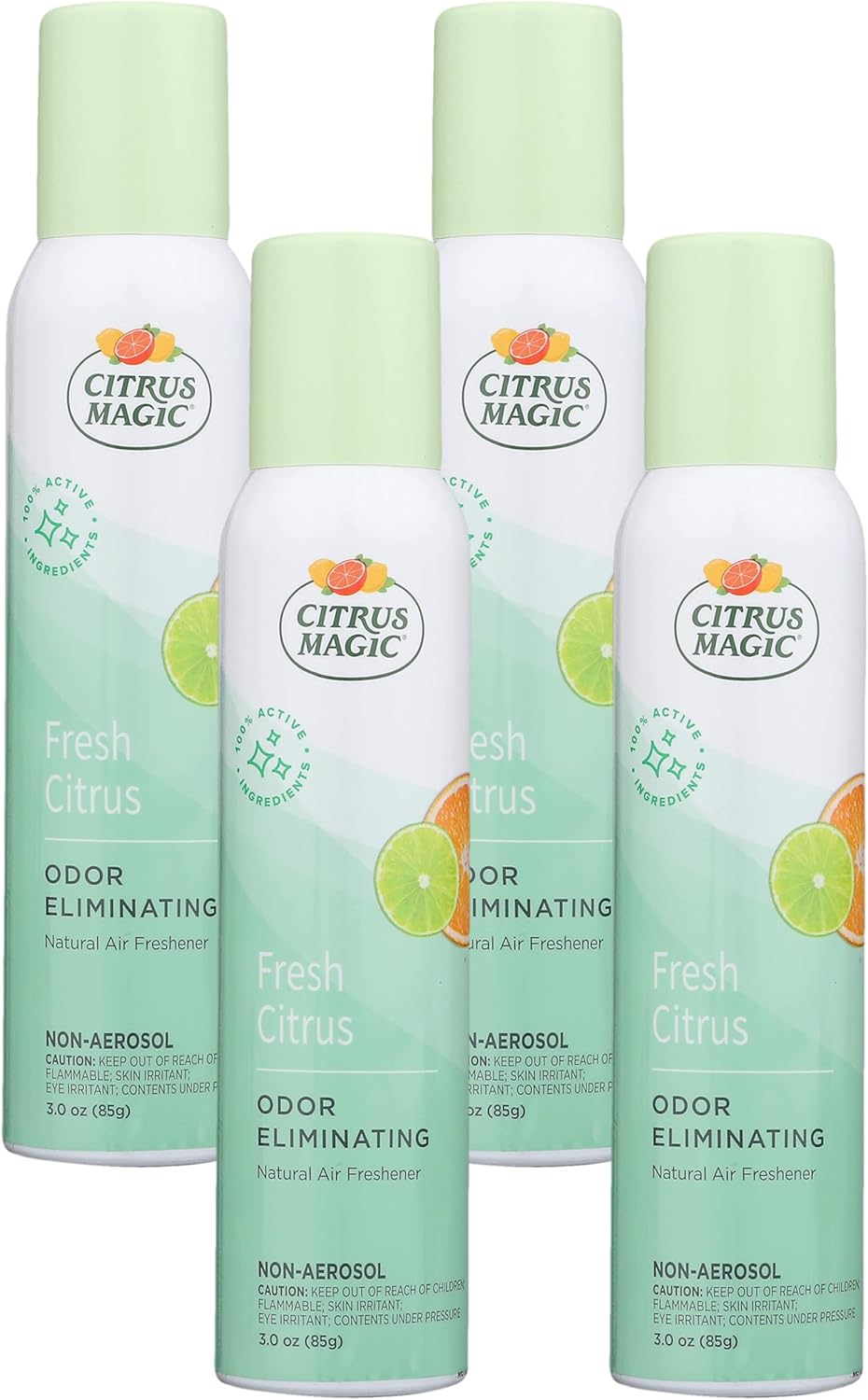 Citrus Magic Natural Odor Eliminating Air Freshener Spray, Fresh Citrus, 3-Ounce (Pack of 4)