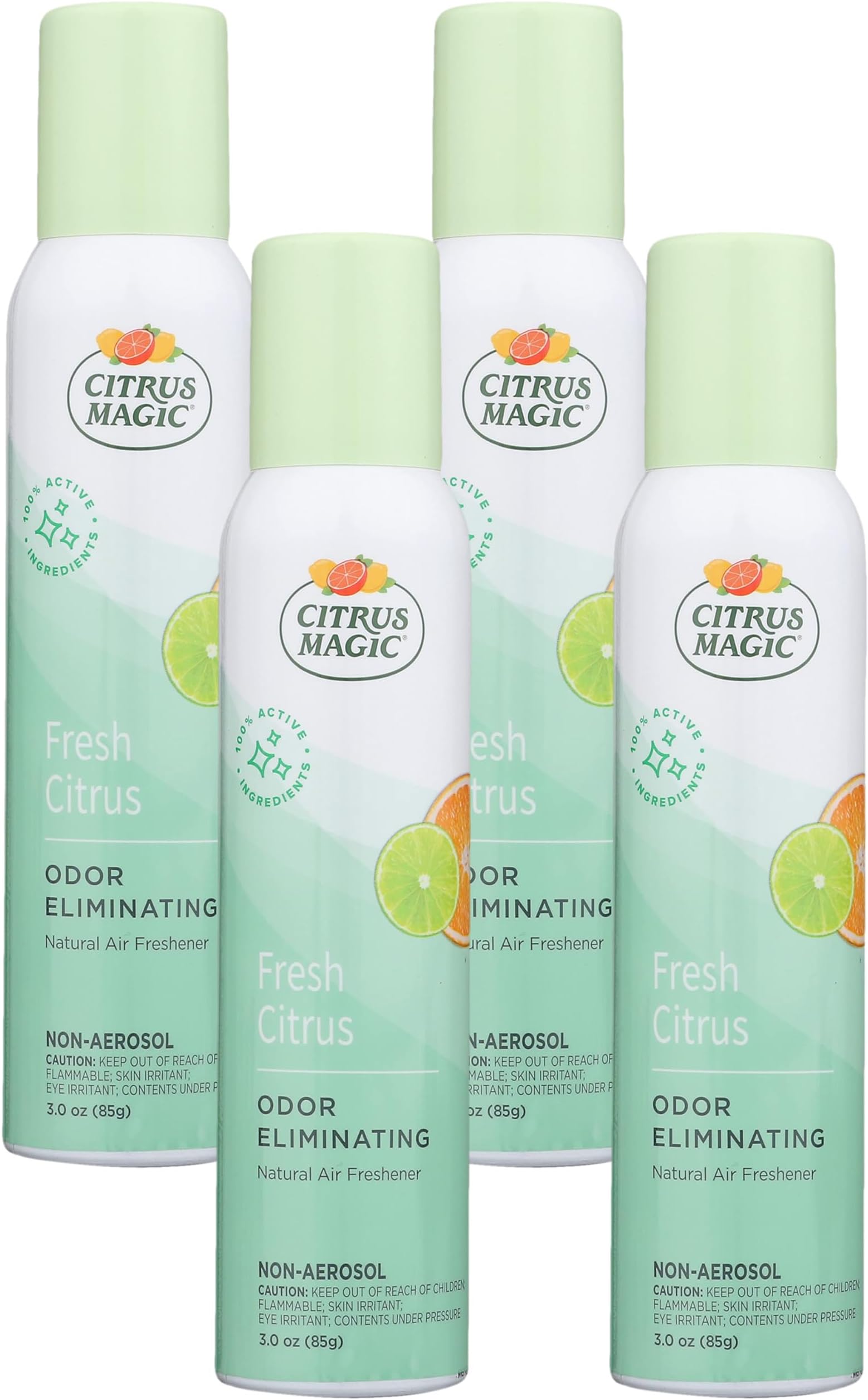Citrus Magic Natural Odor Eliminating Air Freshener Spray, Fresh Citrus, 3-Ounce (Pack of 4)