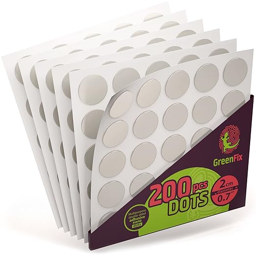 Large Double Sided Sticky Dots 200PCs Clear Round