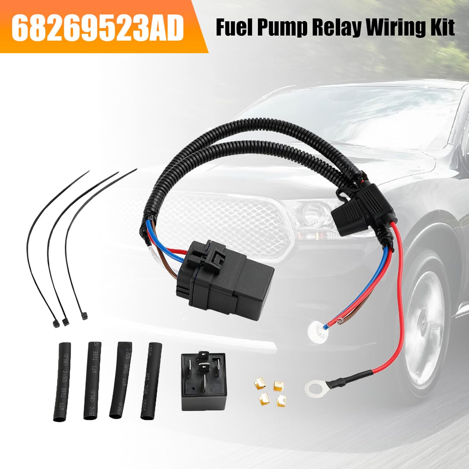 Fuel Pump Relay Wiring Kit 68269523AD for Jeep Grand Cherokee for Dodge Durang Ram 1500 2011-2013 CBWPR091AA CSZDV621AA CBP4P541AB 4727370AA