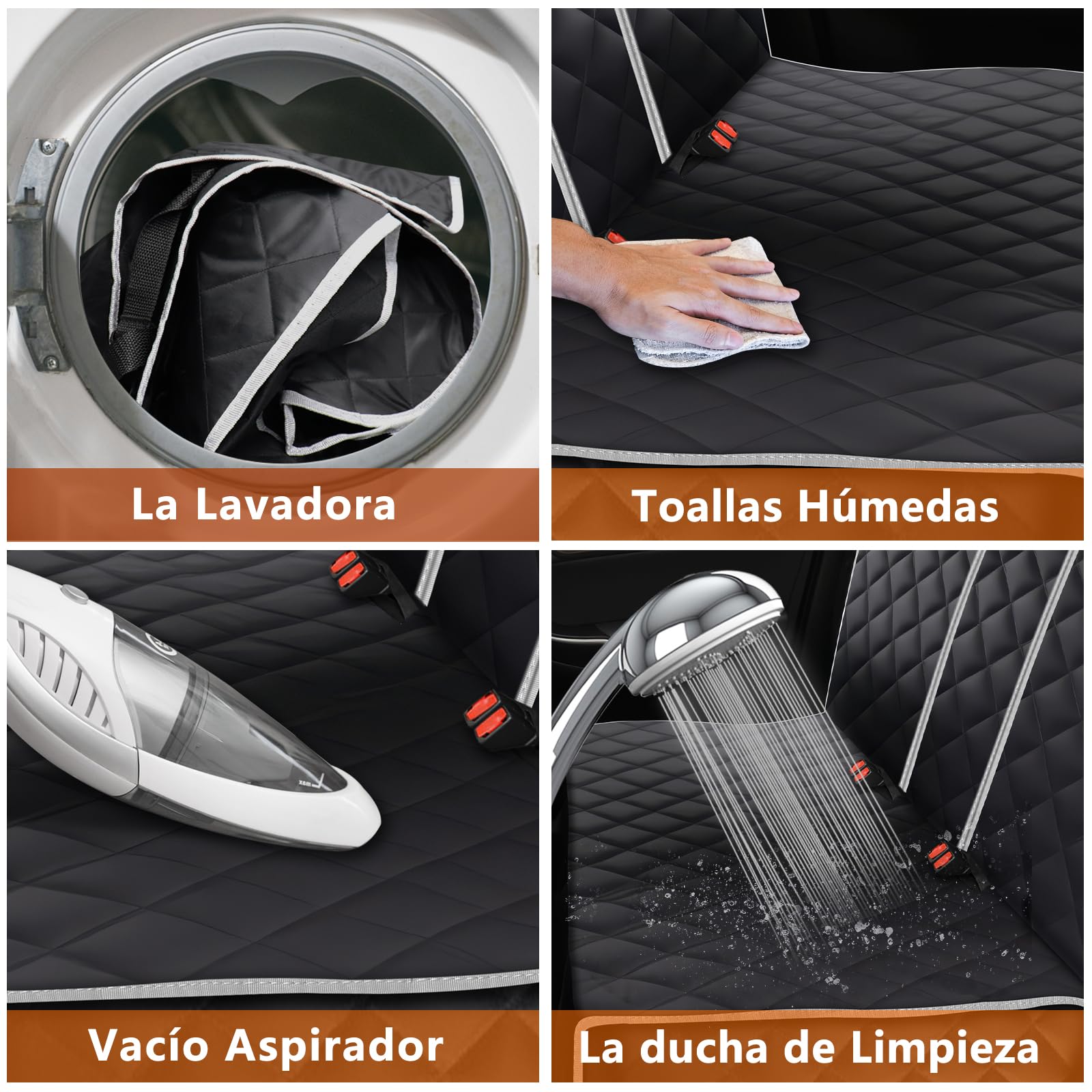 Alfheim Funda Coche Perro Asiento, Impermeable y Antideslizante, Resistente a los arañazos Duradero Lavable Protector de Asiento Trasero, Universal para Coche, Camiones, SUV