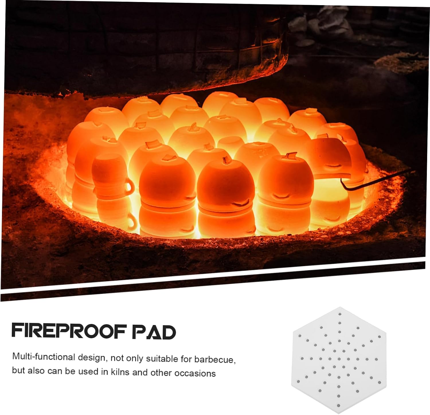 TEHAUX Pottery Kiln Mat Refractory Brick Bracket Ceramic Firing Pad Accessories