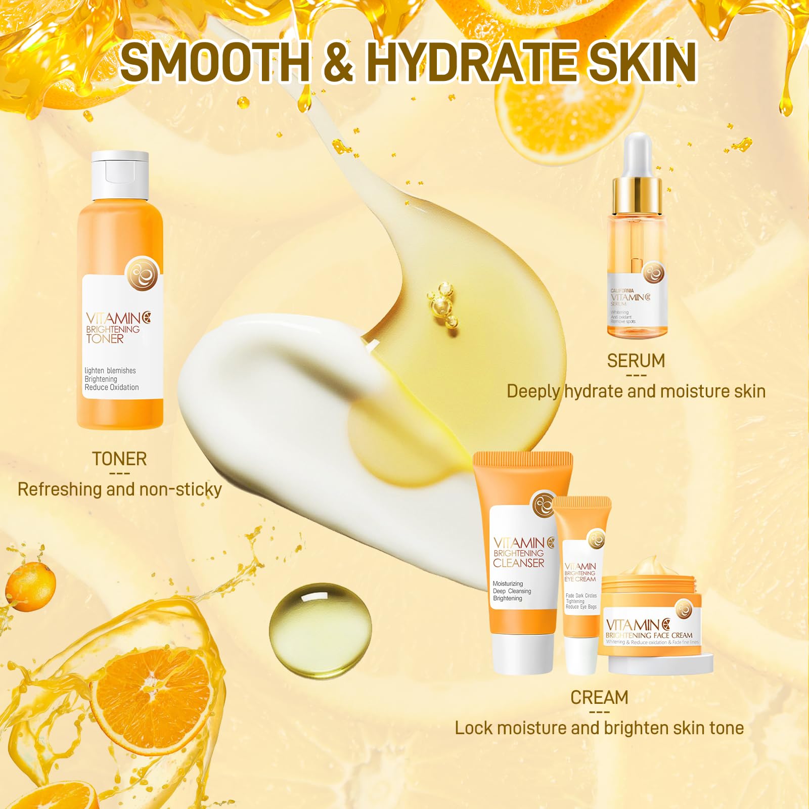 Cecelia May Vitamin C Skincare Set, Skin Care for Teenage Girls Gift Set Facial Kit Skin Care Sets & Kits for Anti-Aging - Image 4
