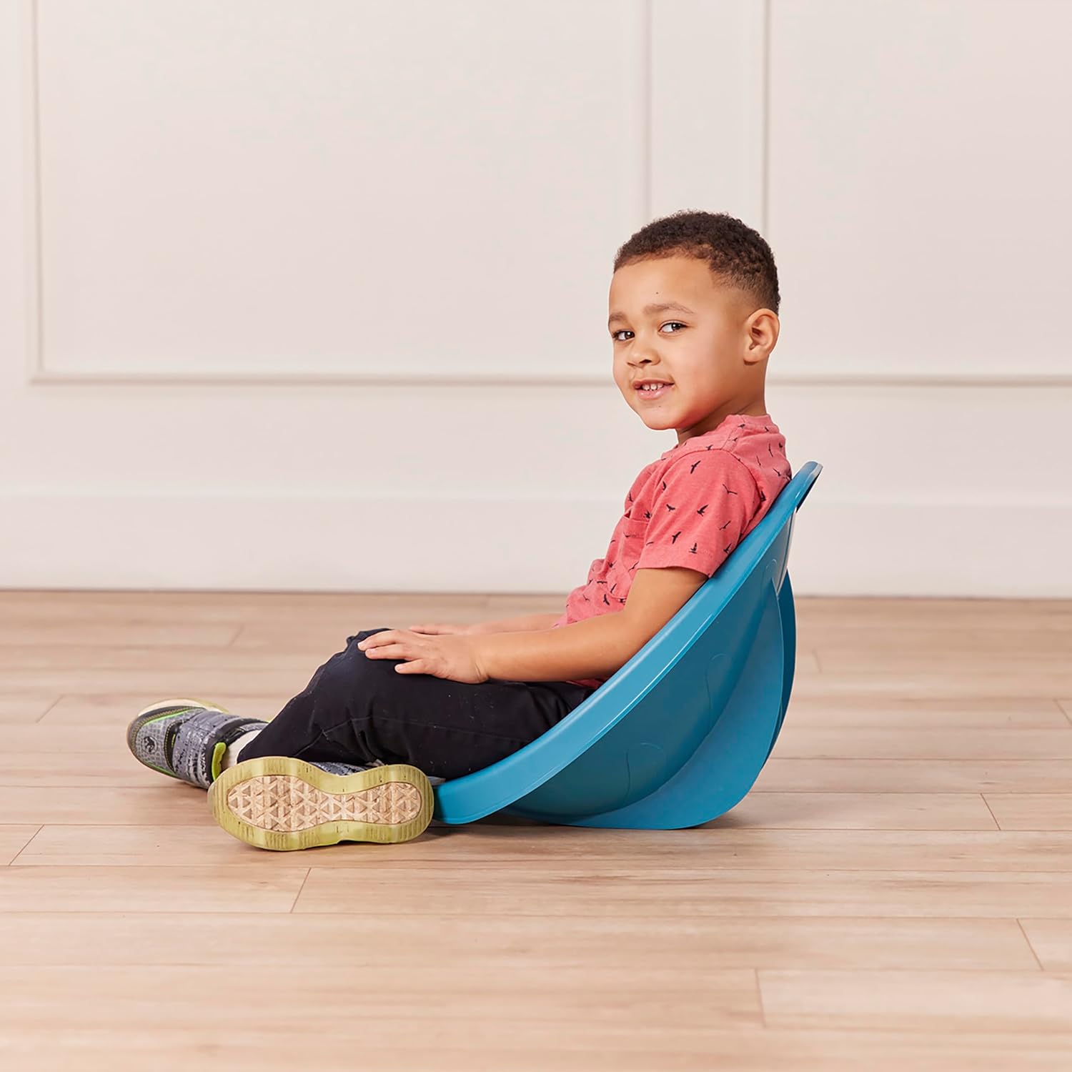ECR4Kids Leaf Floor Seat, Rocker Chair, Turquoise, 6-Piece