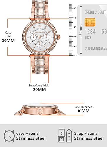 Miniatura 5 de Michael Kors - Reloj Parker de acero inoxidable con detalles de diamantes