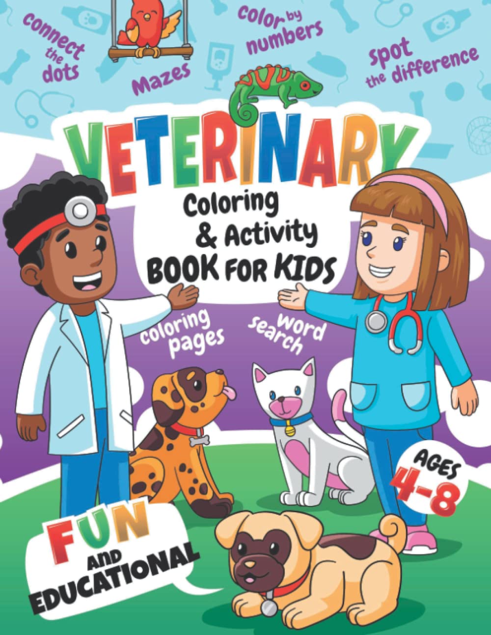 Veterinary Coloring And Activity Book For Kids