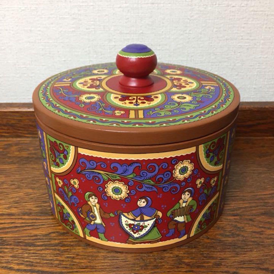 ロシア雑貨☆クリスマスBox 小物入れ オリガ作マトリョーシカ ロシア雑貨木製Box(大) 小物入れ オーナメント オリガ作 マトリョーシカ