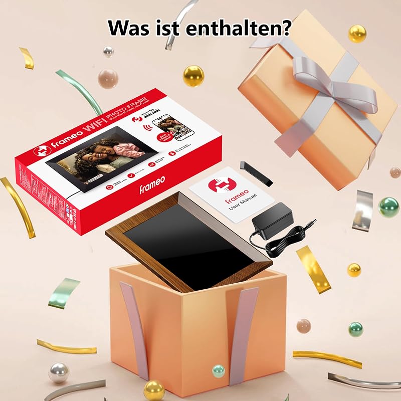 ARJudy 10.1" WiFi digitális képkeret 32GB IPS érintőképernyő automatikus forgatás