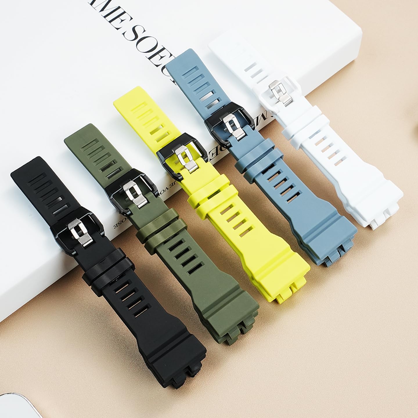 GBA-800 Series Replacement Watch Band Accessories For GBD-800/GMA-B800 Sports Waterproof Silicone Resin Band