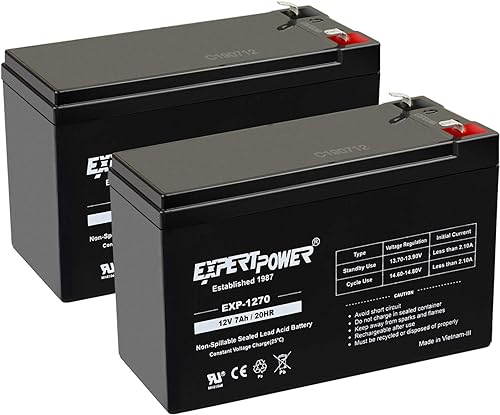 Baterías de 12 volts para alarmas ExpertPower Paquete de 2