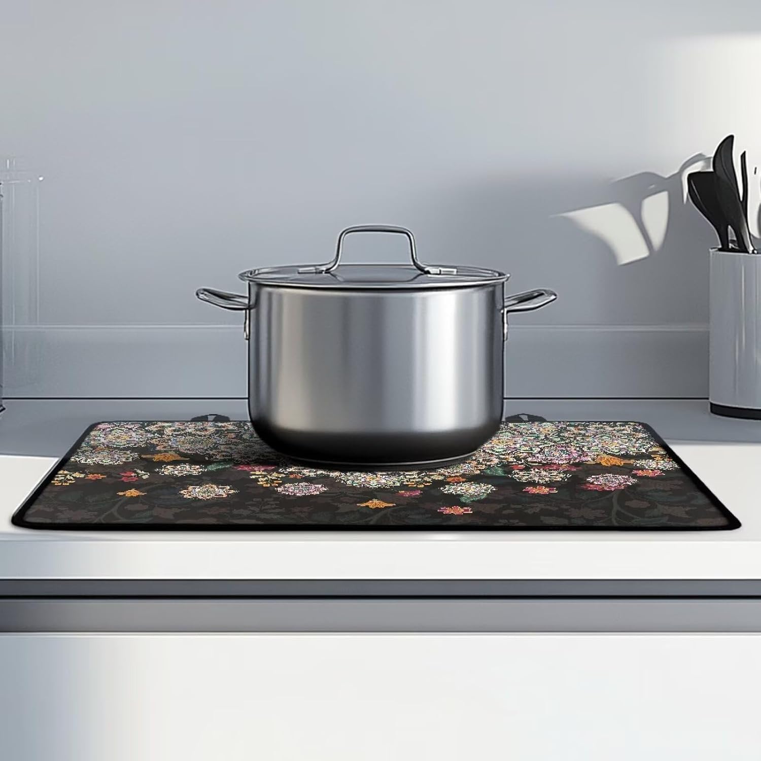 Boho Mandala Flower Pattern Stove Cover for Stovetop, 29.18" x 20.96" Electric Cooktop Covers for Stove Top, Foldable Glasstop Cover for RV Stove, Stove Covers for Gas Burners