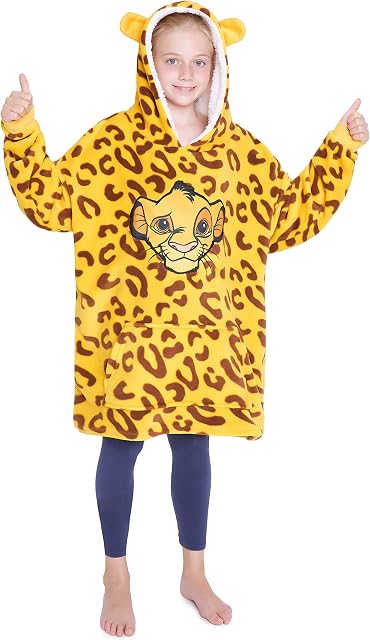 Disney Hoodies for Girls Boys, Kids Oversized Hoodie Blanket, Minnie Mickey Stitch Gifts