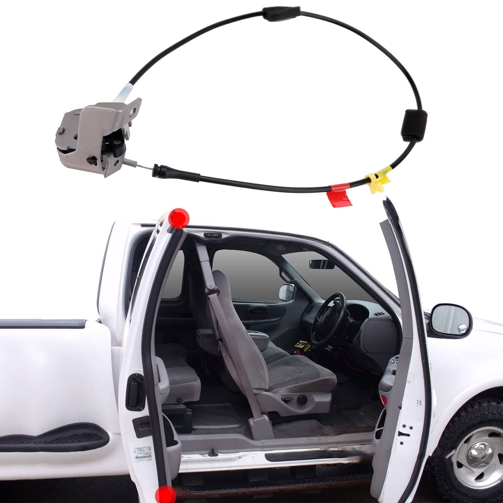 Door Latch Cable Set 2-Piece Rear Upper Door Latch Release Cable - Foto 5