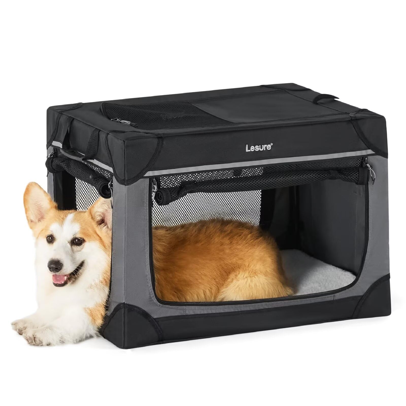 Amazon.co.jp: Lesure 犬 ケージ ペット ソフトクレート 犬 クレート