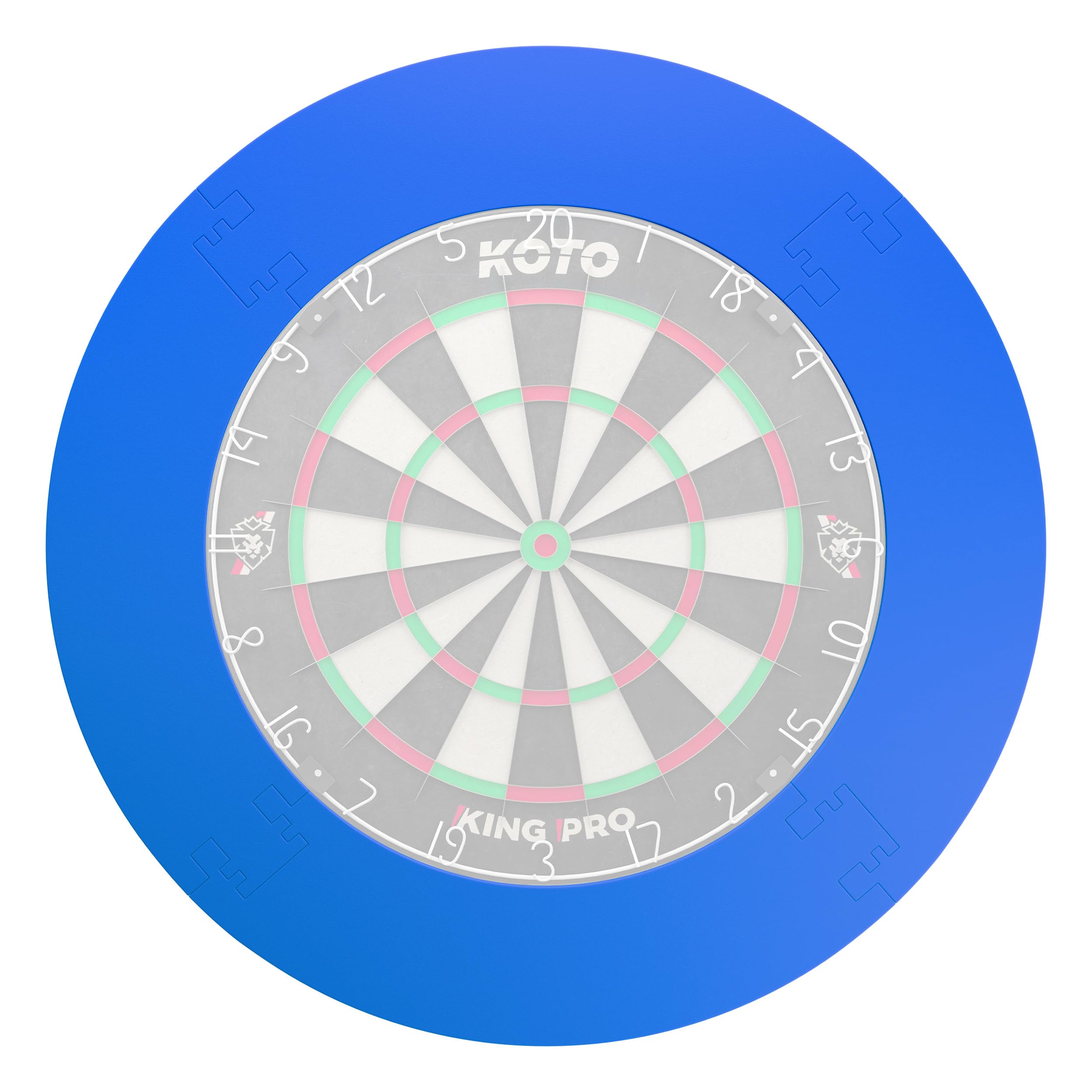 KOTO - Surround 4 Pezzi (13,5 cm) Blu, Surround per Bersaglio, Economico e Resistente, Previene Danni a Pareti e Punte delle Freccette