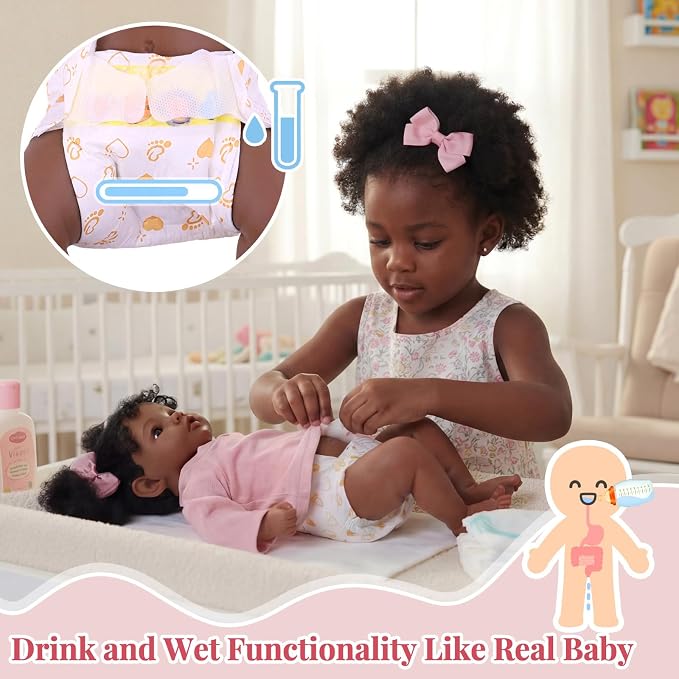 Muñeca Reborn Bebé Bebible 20 Pulgadas Realista miniatura 3