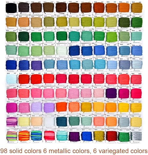 Miniatura 3 de Juego de 962 pulseras de la amistad con caja de almacenamiento, 110 colores de hilo de bordado y 800 cuentas, 52 herramientas de punto de cruz,