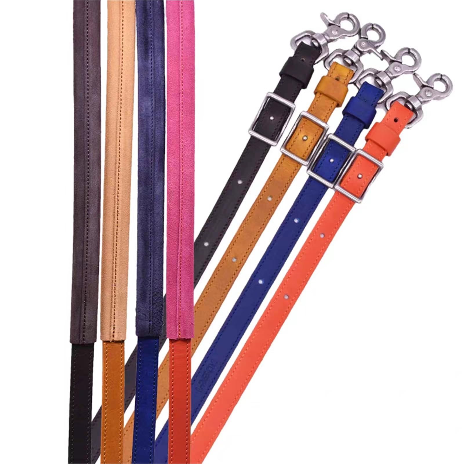 Redini a botte rivestite in pelle scamosciata for cavallo(Brown)