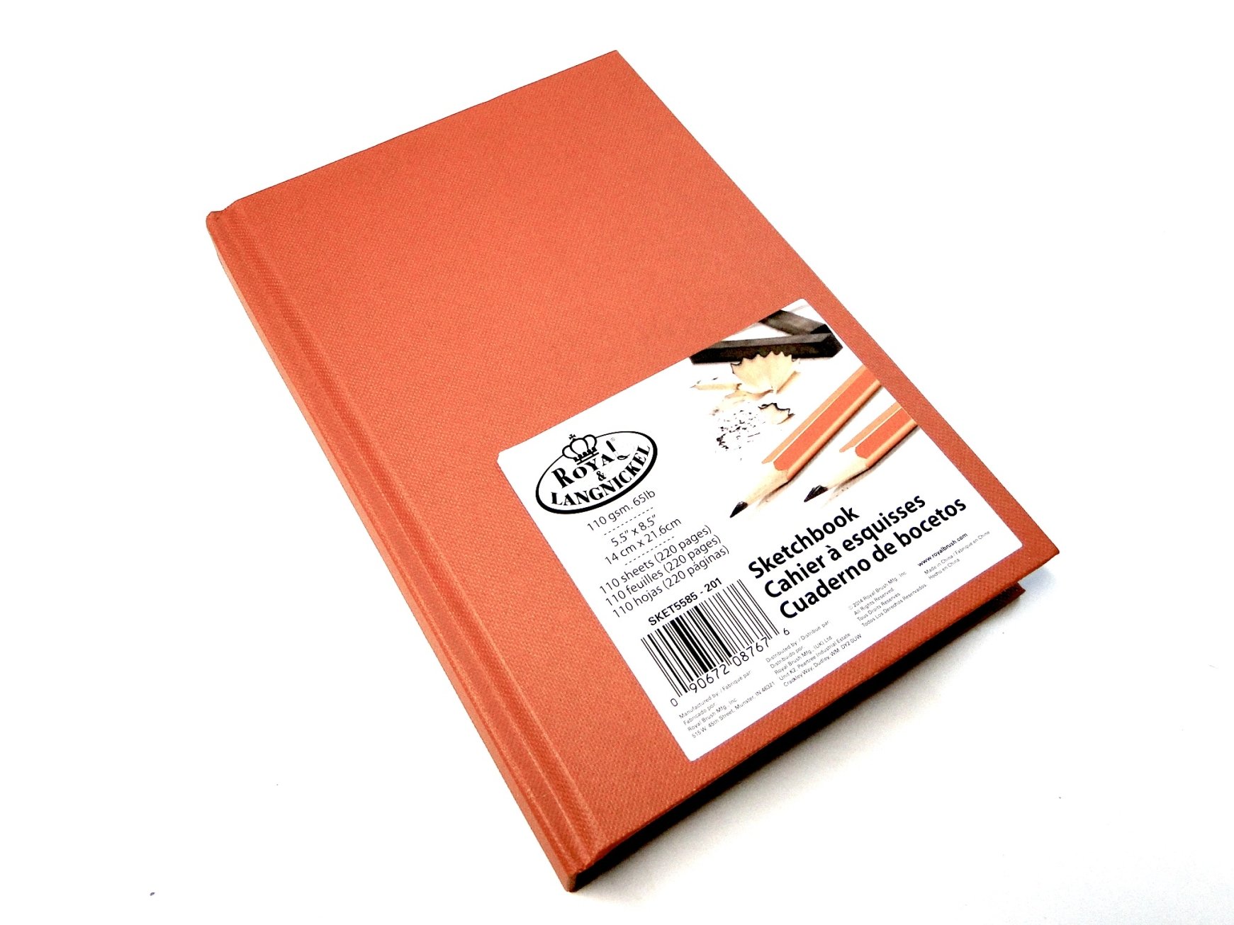 Royal & Langnickel Orange,Yellow Drawing Book Pad Orange A4 Drawing Paper Art Drawing Pad Bound 110Gsm 220 Pages (21.6 Cm X 27.9 Cm)