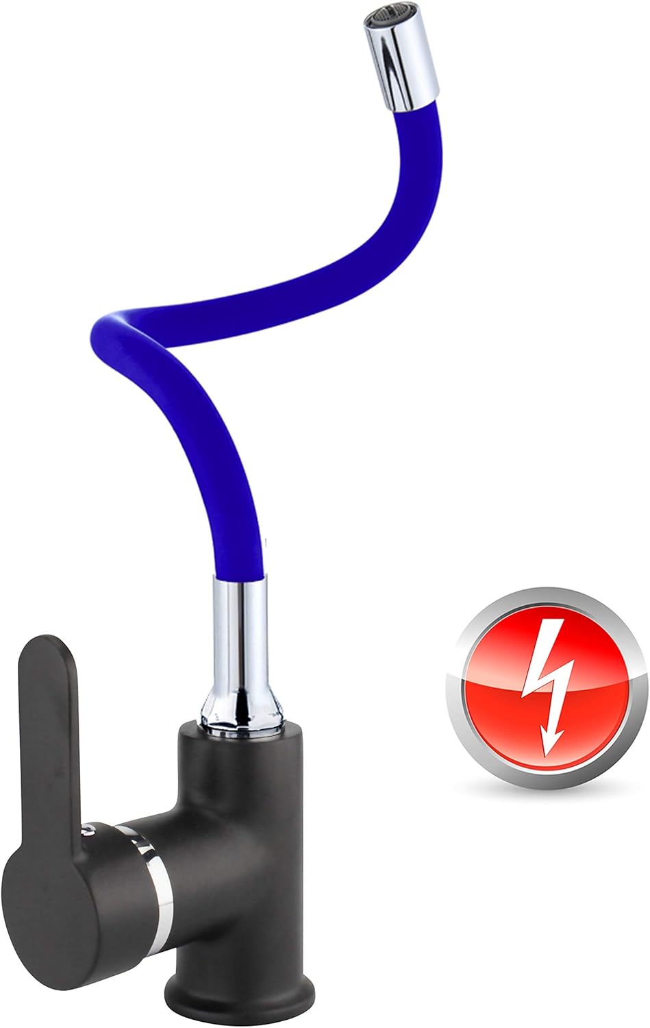 Black/IndigoBlue Flamingo Low Pressure Kitchen Sink Mixer Tap Tap