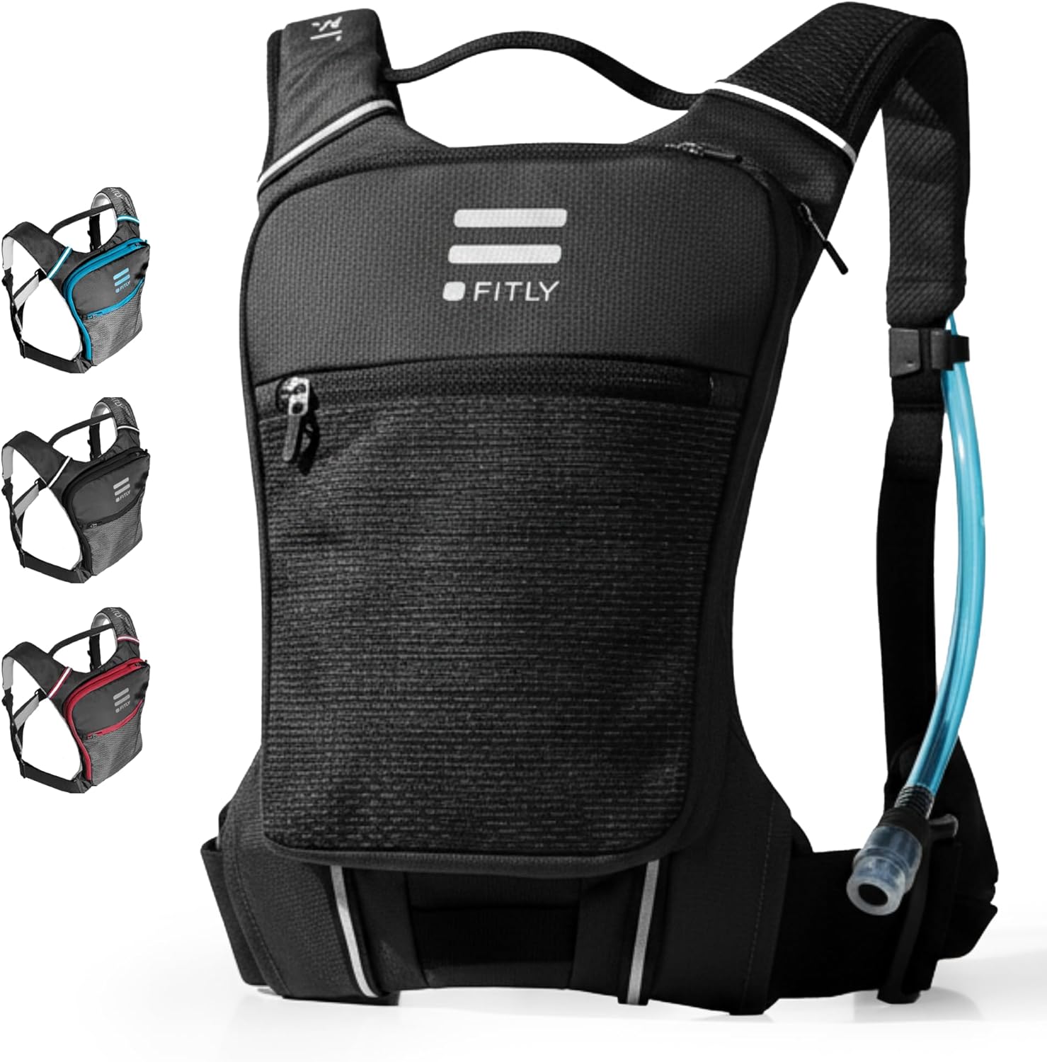 FITLY Minimalist Running Pack - Running Backpack Phone Holder, Storage, Thoracic Belt - Carry Personal Items - Running Gear for Men & Women - Lightweight Running Water Backpack