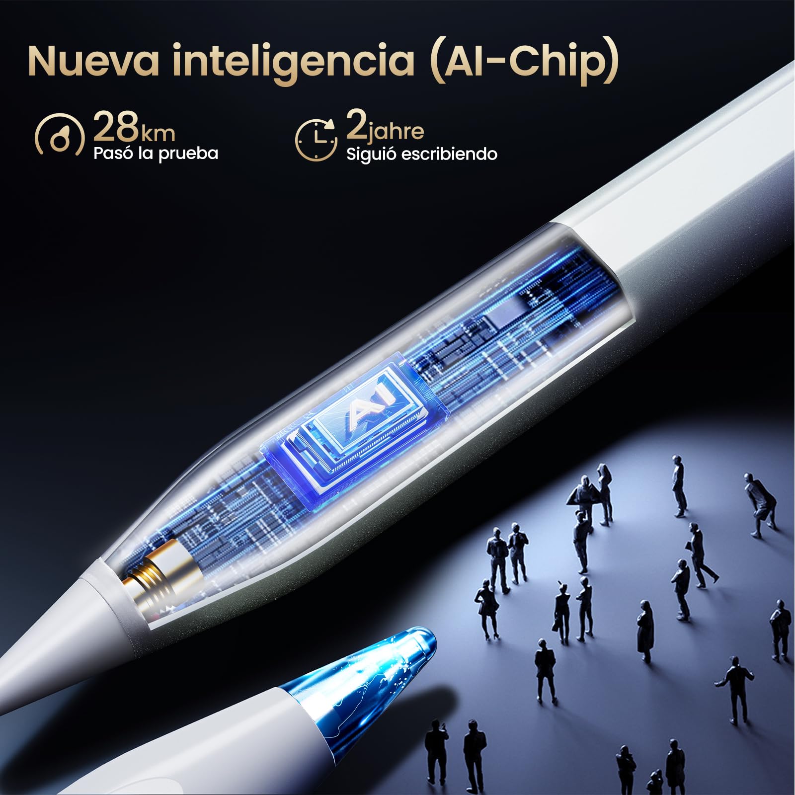BAZO Lápiz para iPad 2018-2026 - Carga Rápida, Detección de Inclinación