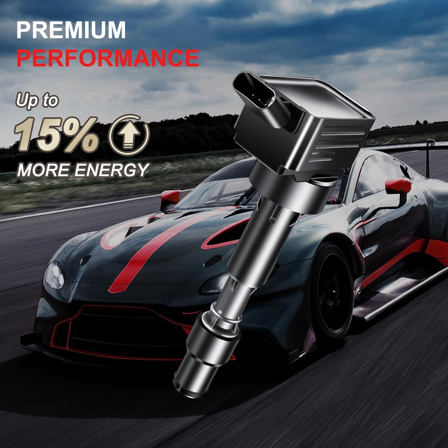 Ignition Coils Pack UF816 Fits for Hyundai Elantra Sonata Kona Veloster 2.0L 2015-2021 & Kia Forte Optima Soul Seltos 2.0L 2016-2023, Set of 4