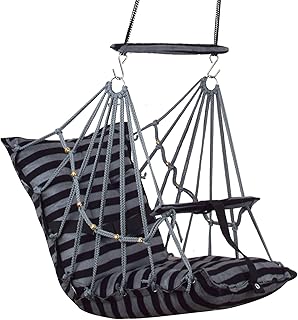 Cotton Swing Chair for Kids Baby's Children Folding and Washable 1-5 Years with Safety Belt/Home, Garden Jhula for Babies |Swing for Kids| Cradle | (Grey)