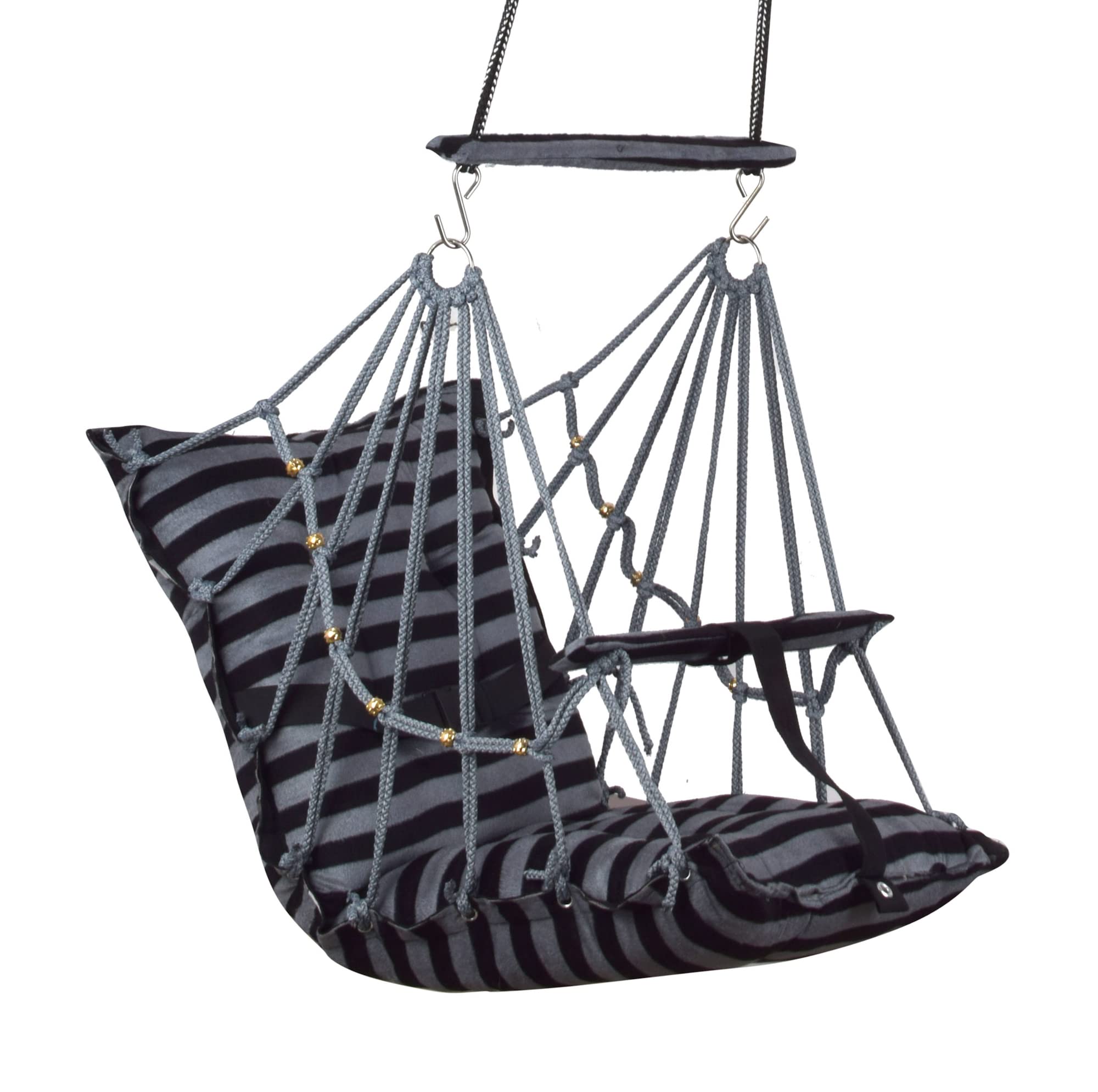 Cotton Swing Chair for Kids Baby's Children Folding and Washable 1-5 Years with Safety Belt/Home, Garden Jhula for Babies |Swing for Kids| Cradle | (Grey)