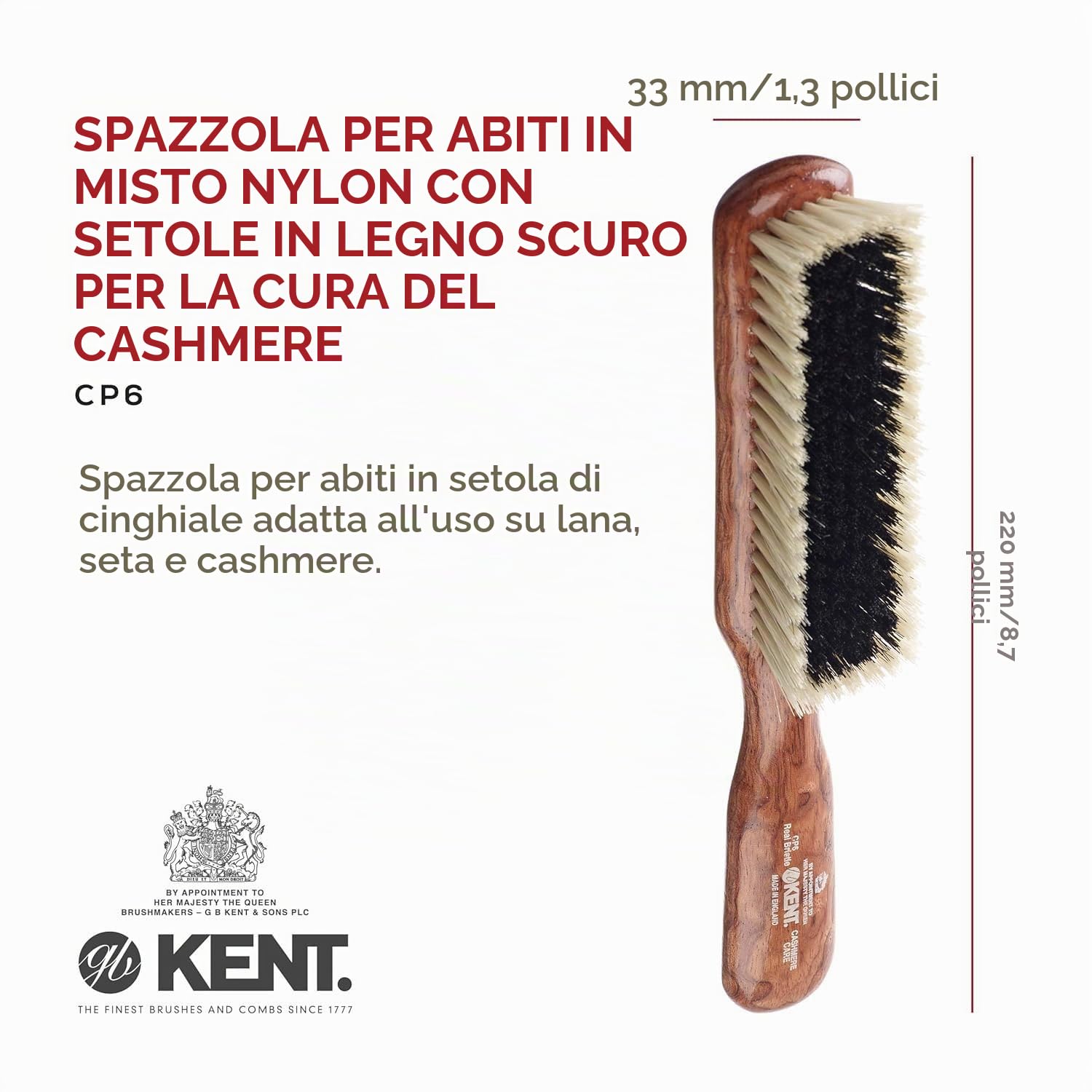 Kent cashmere pulitore spazzola per vestiti