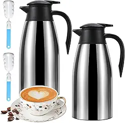 Garrafa ThermoCafe de aço inoxidável com parede dupla isolada a vácuo de 1,984 g – Mantém o café e a água quentes por 12 horas