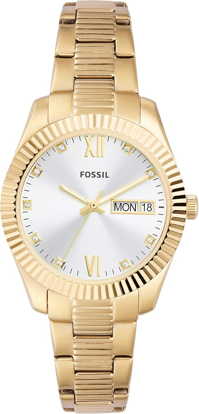 Fossil Scarlette Women's Sports Watch with Stainless Steel Bracelet or Genuine Leather Band