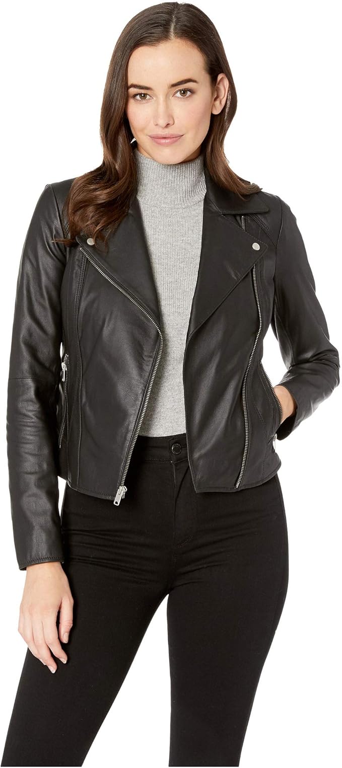 feather leather jacket