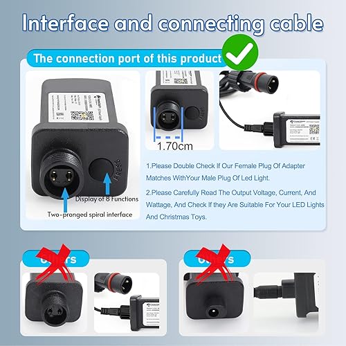 Miniatura 2 de PremierAdapter - Fuente de alimentación para CZJUTAI JT-ELFC240V0300-C 24V7.2W 6W4.5W3.6W para iluminación navideña, cadena de luz, luz de