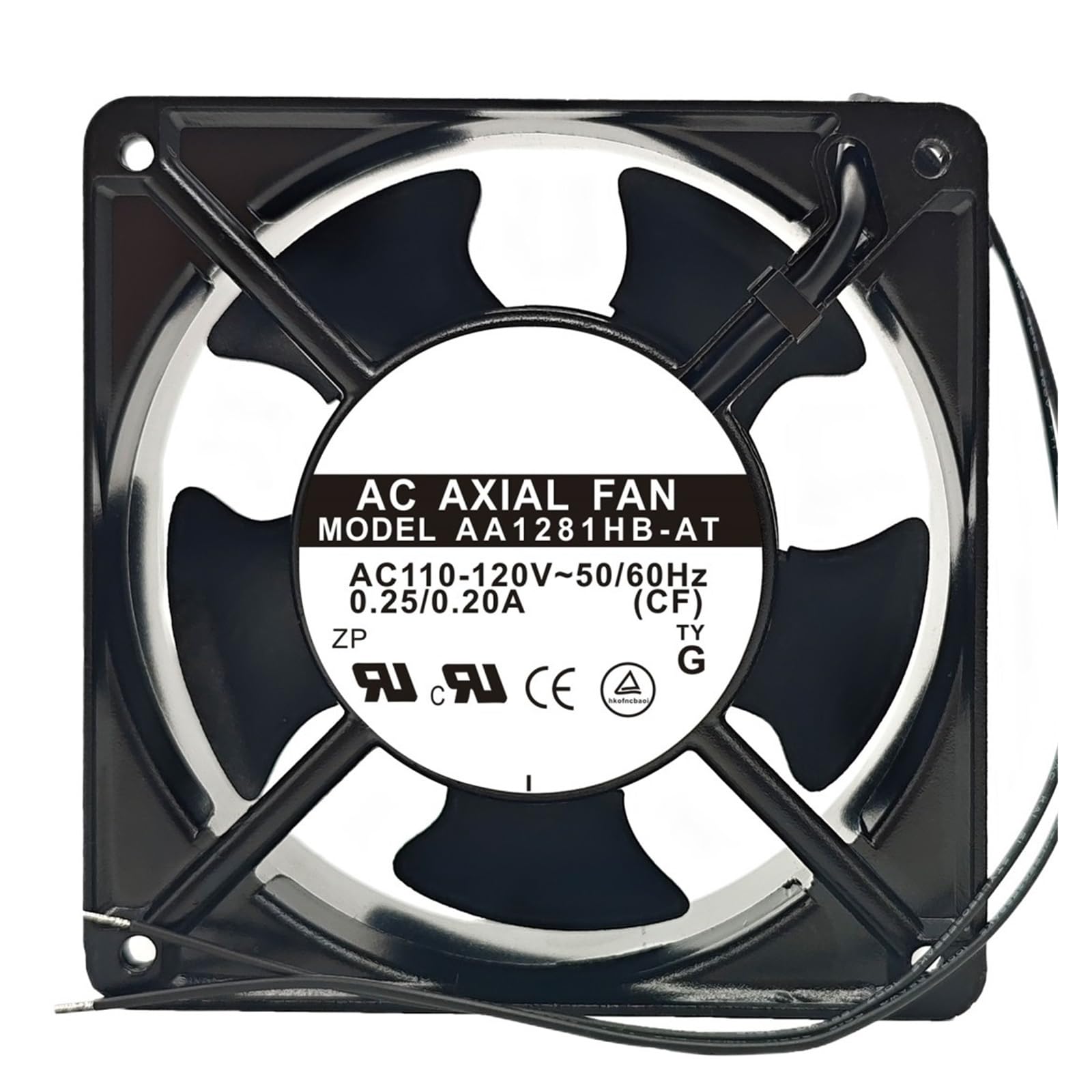 FSBNMNXPQ Cooling Fan AA1281HB-AT AC 110-120V 0.25A/0.20A 50Hz/60Hz 12cm 12038 120x120x38mm 2-Wire